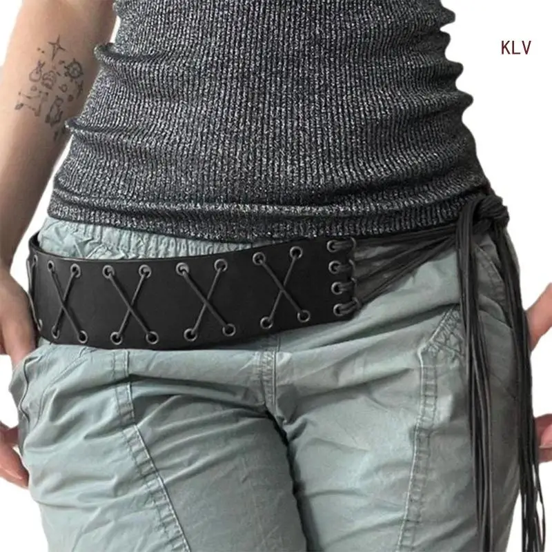 

Bohemian Corset Belt Underbust Waistband Party Girdle Belt Women Clothing Accs Laceup Belt Waist Ornaments