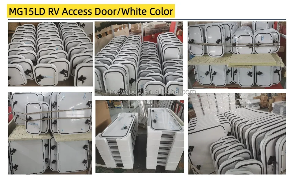 Custom Made 300x500mm Right Angle RV Access Doors Strong Aluminum Profile Caravan Trailer Cabin Doors With Locks view 4