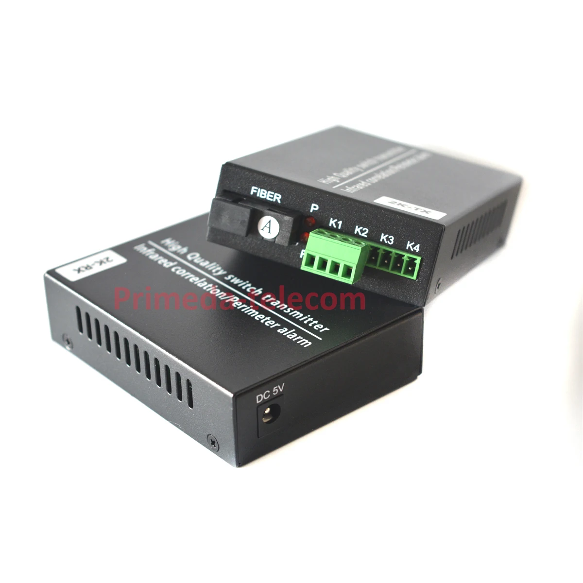 2 Port Contact Closure Over Fiber Optic Converter-Singlemode Fiber up to 20Km for Door Open Door Close,Entry Access Control Sys