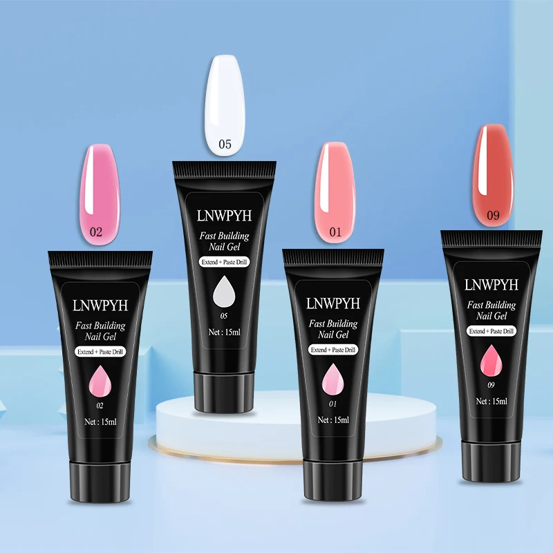 폴리 익스텐션 네일 젤 세트 전문가용 젤 네일 폴리쉬 키트 18가지 색상 젤 매니큐어 도구 포함 지능형 센싱 네일 스토브