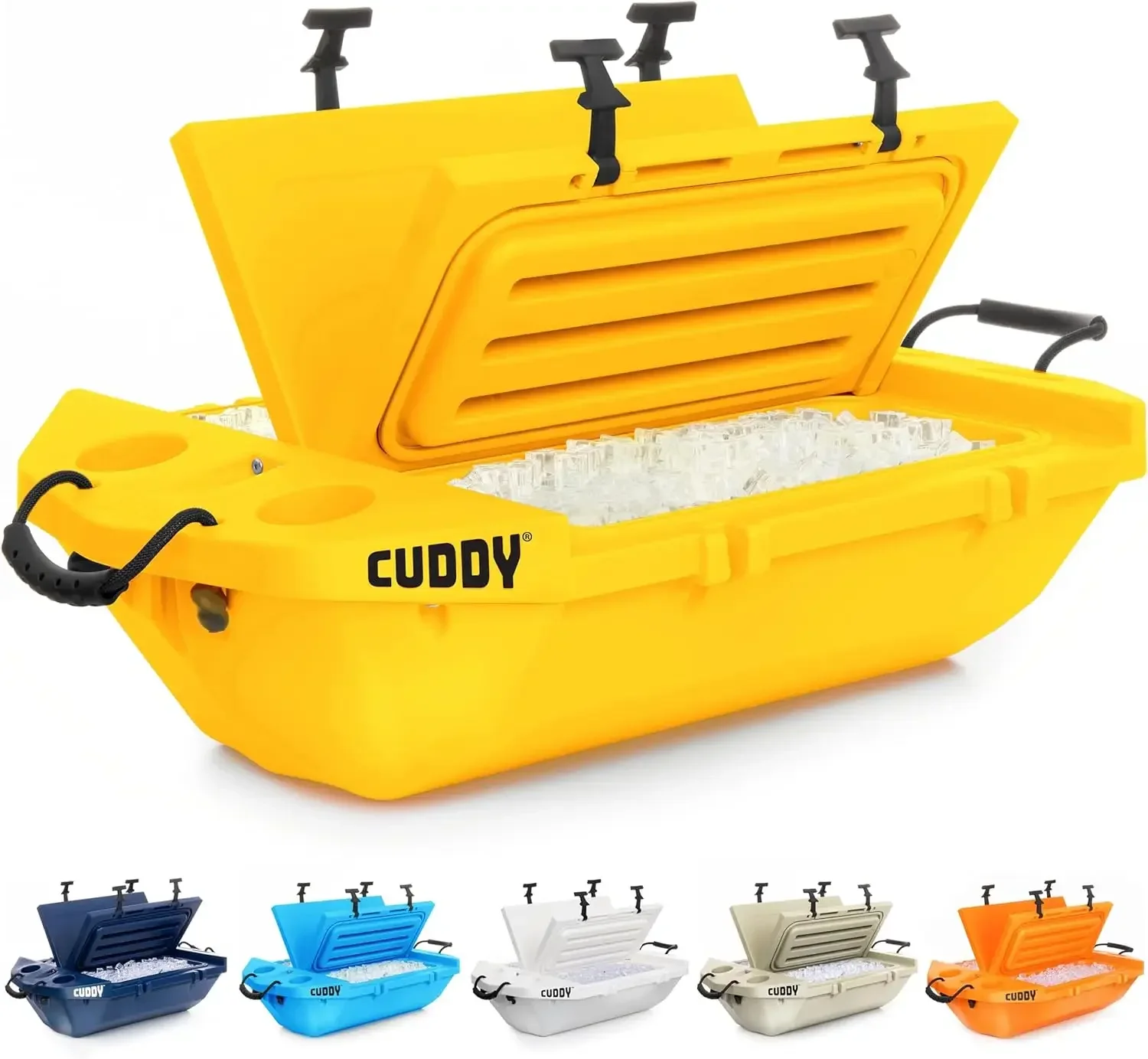 

Cuddy Floating Cooler and Dry Storage Vessel – 40QT – Amphibious Hard Shell Design - Multiple Color Options