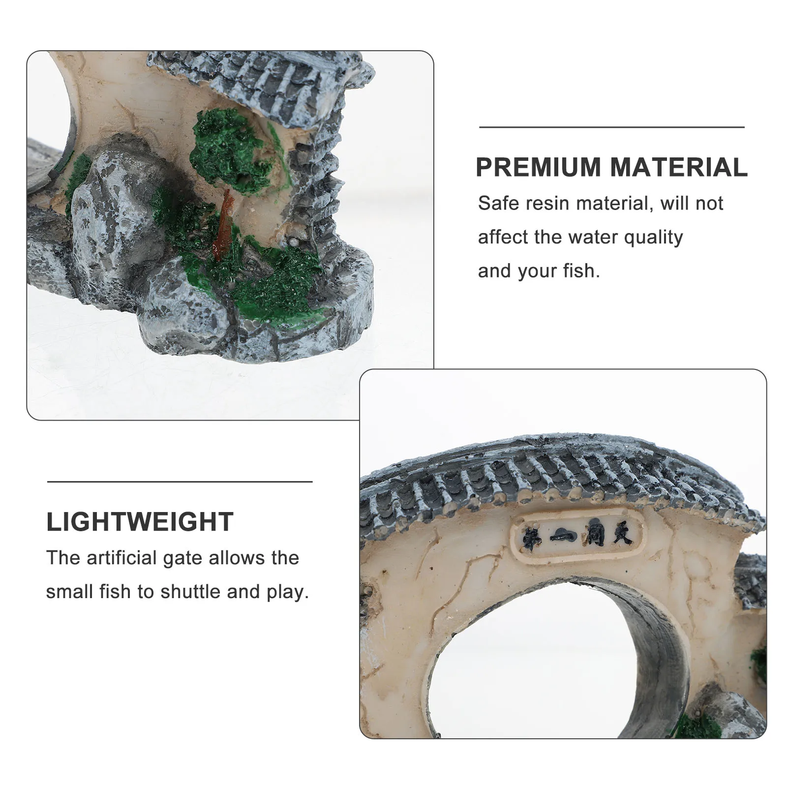 

1Pcs Fish Tank Decoration Artificial Gate Resin Craft Aquarium Landscaping Scene Layout for Aquarium and Garden