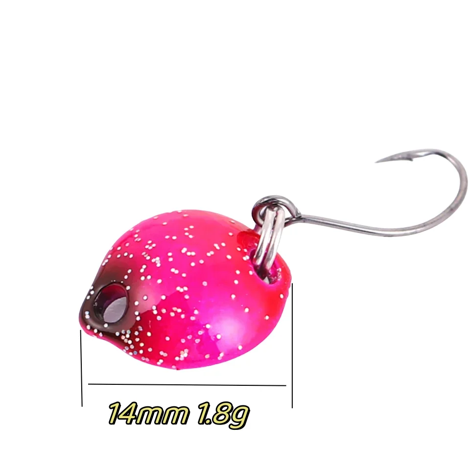 MUKUN 7Pcs Multicolor 1.4cm 1.8g Mini Spoon Lure Hard Bait Spinnerbait Isca Artificial Pesca Wobblers Fly Fishing Tackle view 2