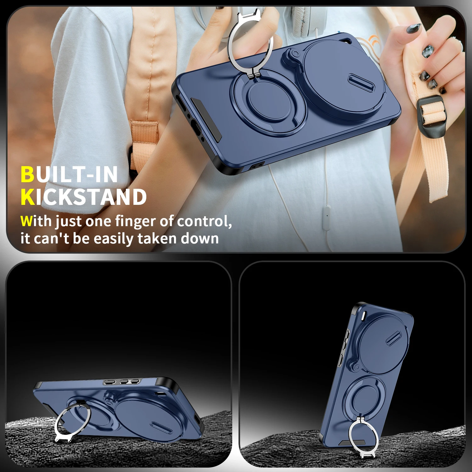 For Vivo X300 Ultra X300 PRO Phone Case Shockproof Armor Magnetic Holder Ring Case for Vivo X300Ultra Camera Lens Protect Cover view 6