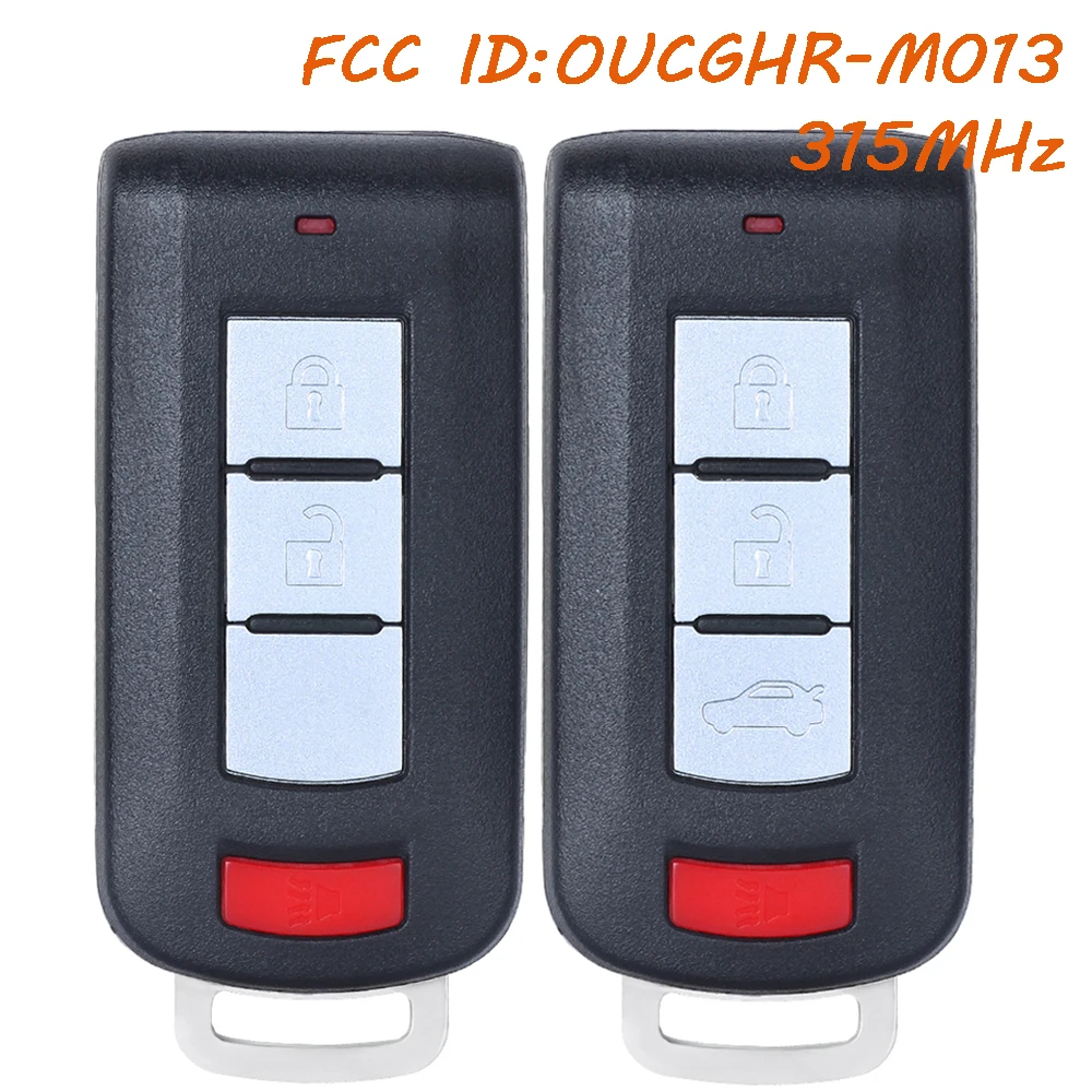 OUCGHR-M013 315MHz Remote Car Key Fob for Mitsubishi Eclipse Cross 2018 2019 2020 21 2022 Mirage 2023 2024 8637B639 8637C291