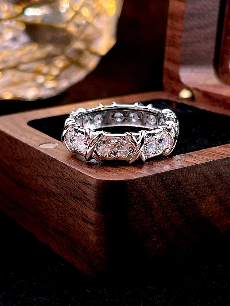 

Модные ювелирные изделия, Серебро S925 пробы, европейский и американский стиль, с белым бриллиантом и кольцом