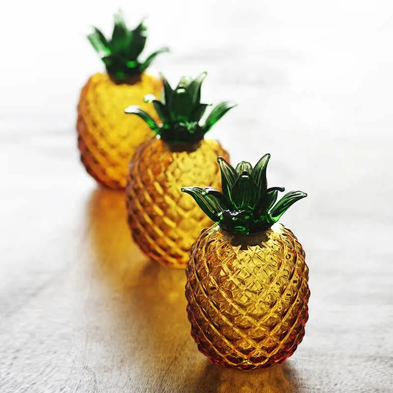 PYH creative heat-resistant glass pineapple tea can sealed light luxury small storage jar high value nut