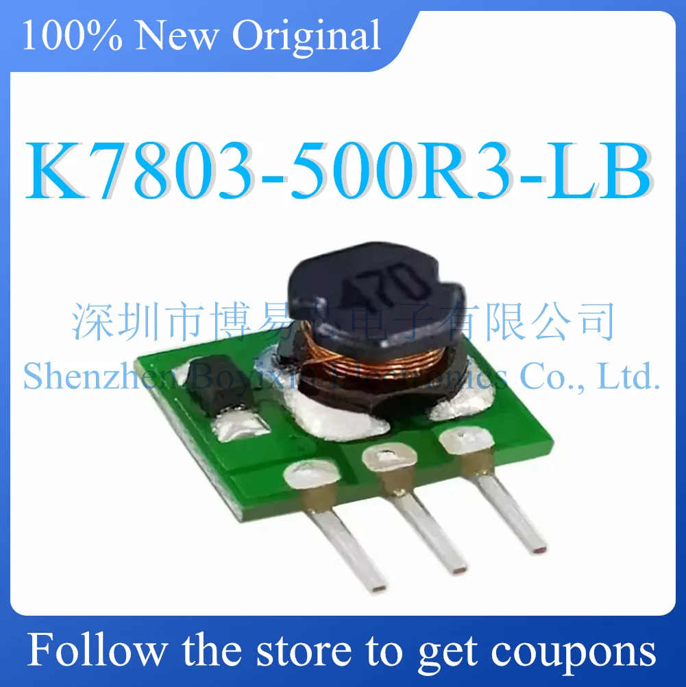 

Original genuine K7803-500R3-LB 4.75-36V to 3.3V 0.5A SIP, 10.3x6mm non-isolated regulated output power supply module