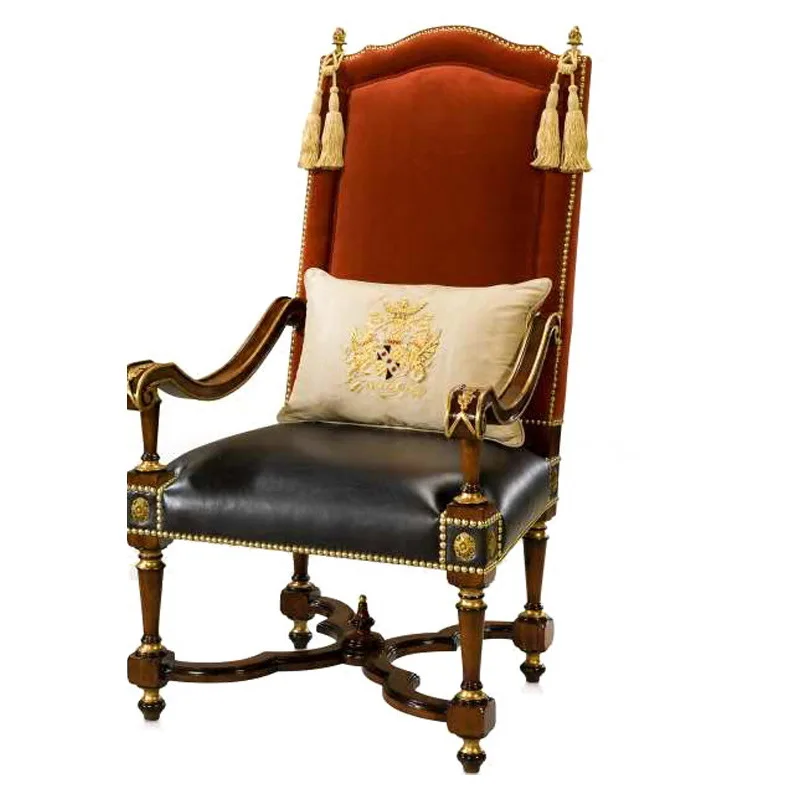 LXsolid wood casual British high back chair classical  single sofa