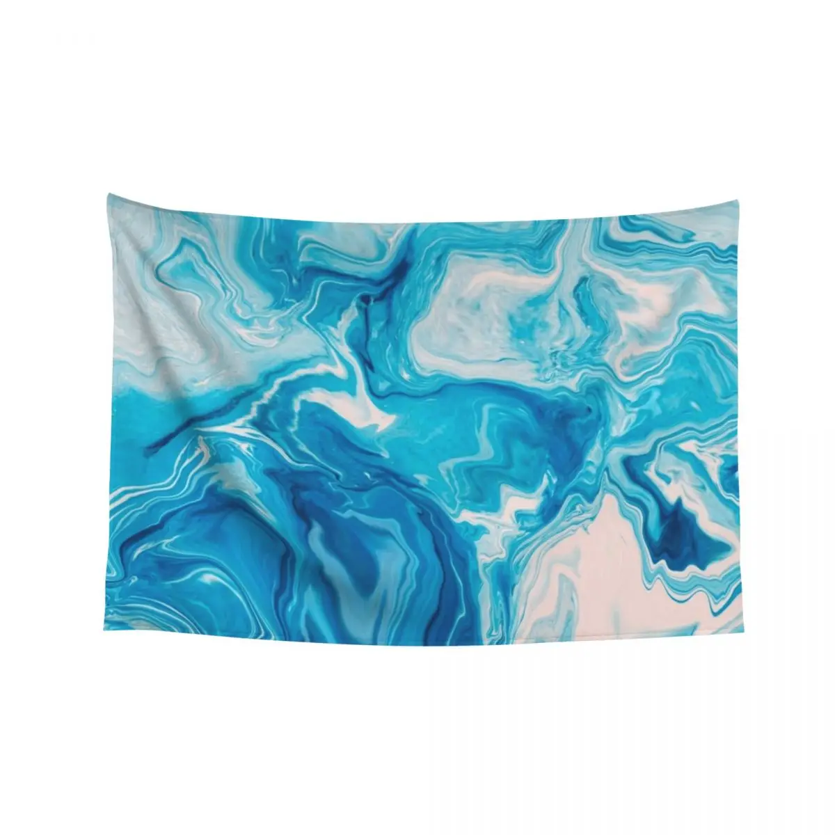 

Turquoise blue ocean marbled abstract Tapestry Aesthetics For Room Decoration Wall Custom Home Supplies Tapestry