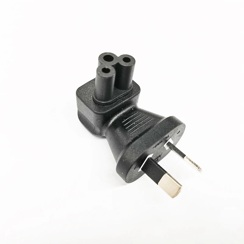 NCHTEK 90 Degree Angled Australia Au 2Pin Male Plug to IEC320 C5 3-Pin Female AC Power Converter Adapter  / 1PCS