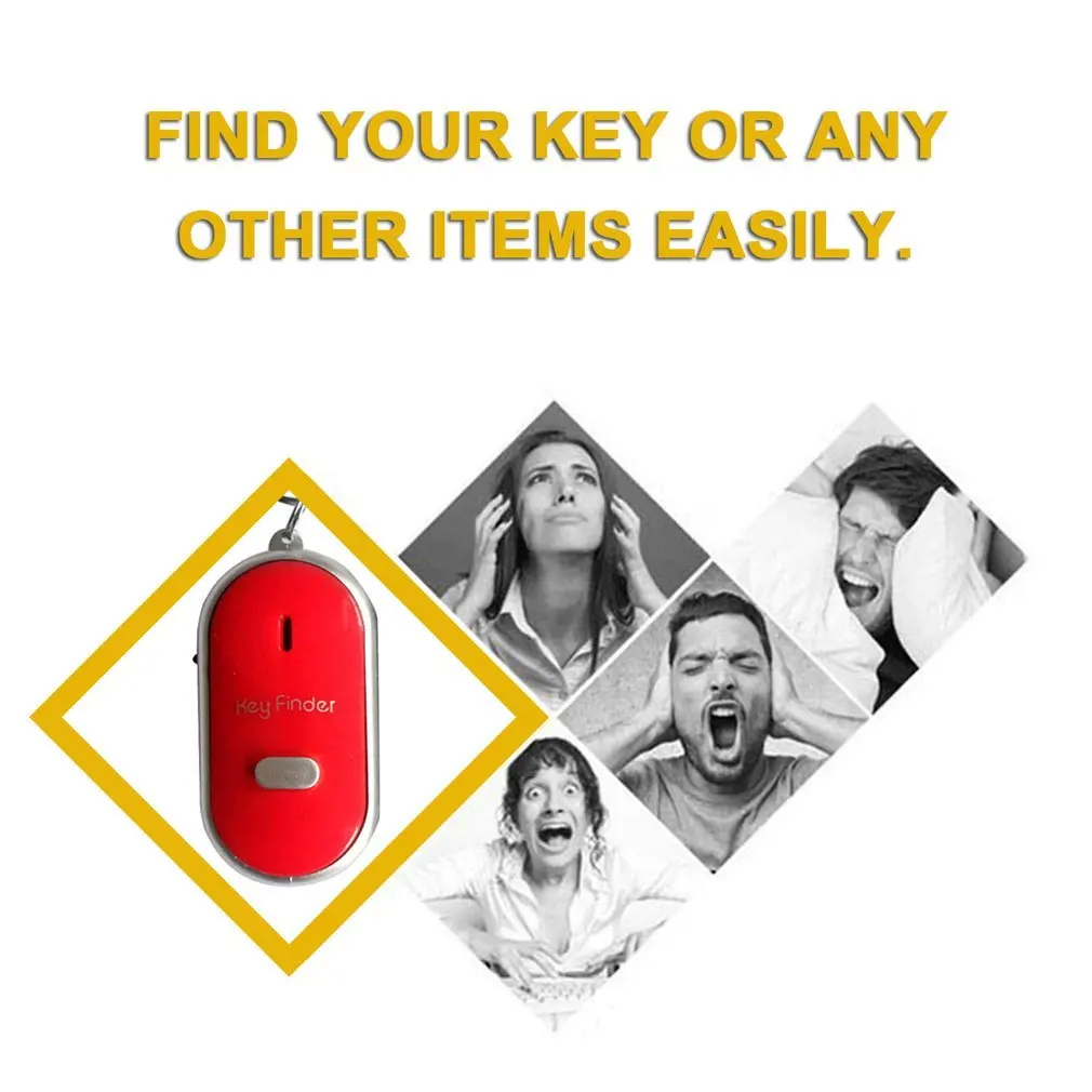 LED Smart Key Finder ควบคุมเสียงนาฬิกาปลุก Anti-Lost แท็กเด็กกระเป๋าสัตว์เลี้ยง Locator ค้นหาคีย์เซ็นเซอร์พวงกุญแจ Tracker Dropshipping