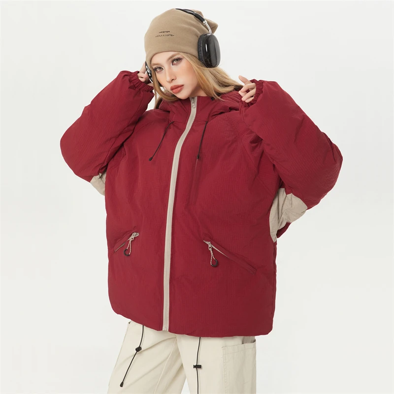 Abrigos acolchados para mujer, chaqueta de plumas para mujer, abrigo de alta calidad con capucha, Parka de invierno cálida a la moda para mujer 2024