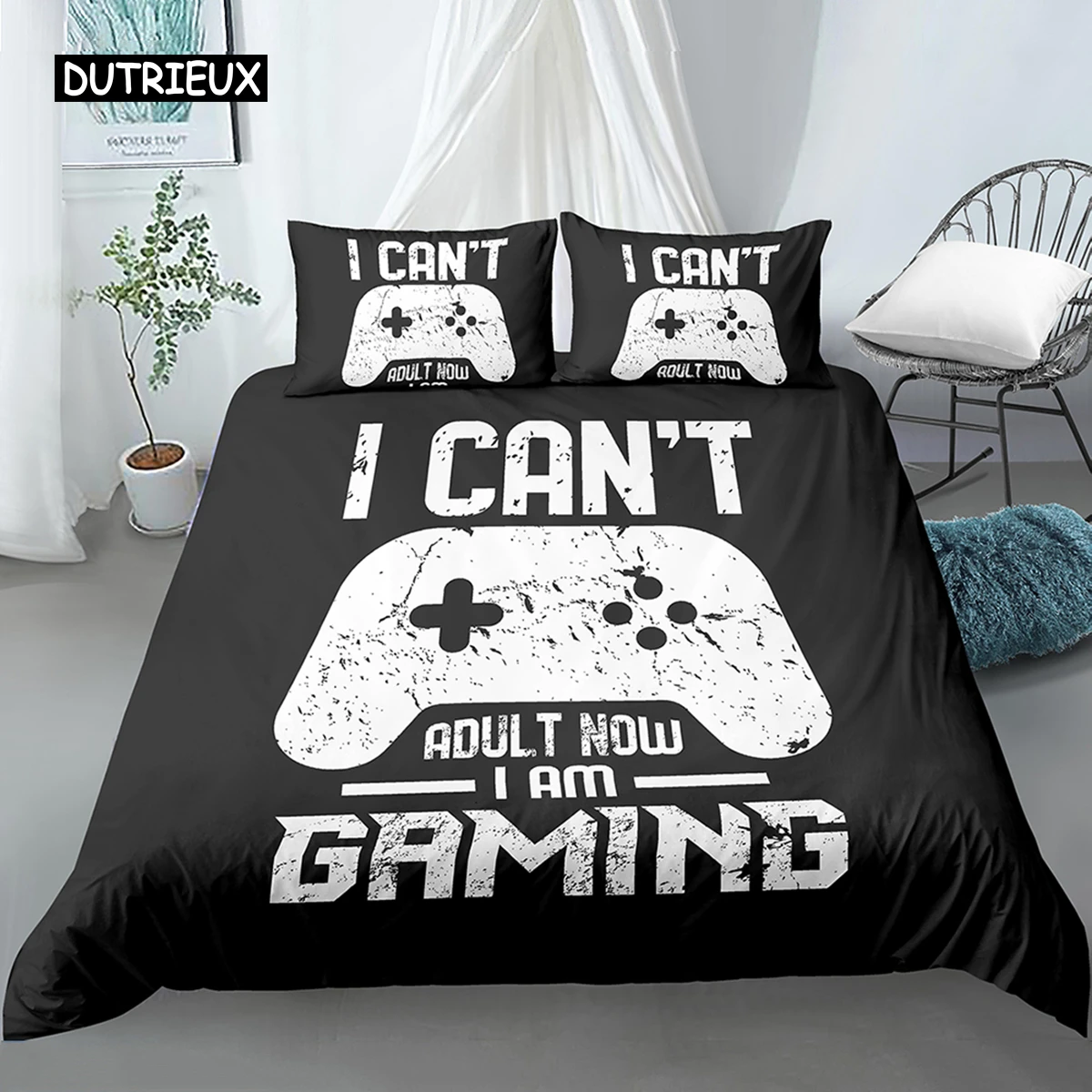 Bedding Set for Boys Modern Gamer Comforter Cover Video Game Duvet Cover Kids Bedding Set Gamer 2/3pcs Polyester Quilt Cover