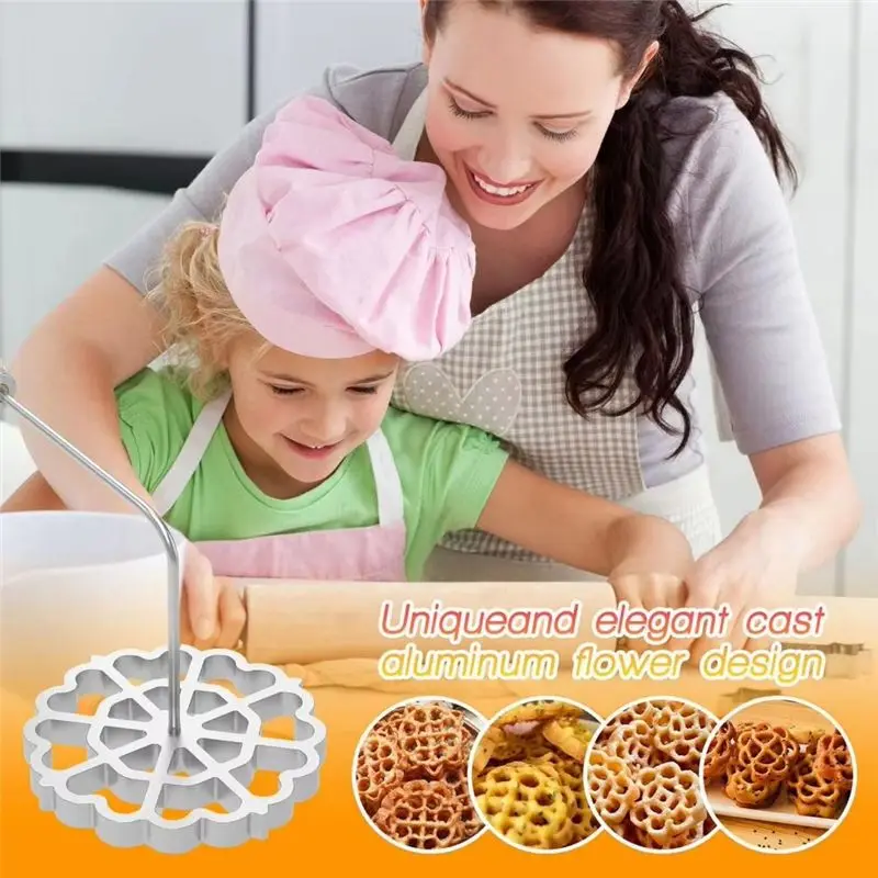 J1UL1N Petal Cookie Cutter Traditional Spanish Cutter Set Cooking Stamp Cutter Waffle Cutter Set