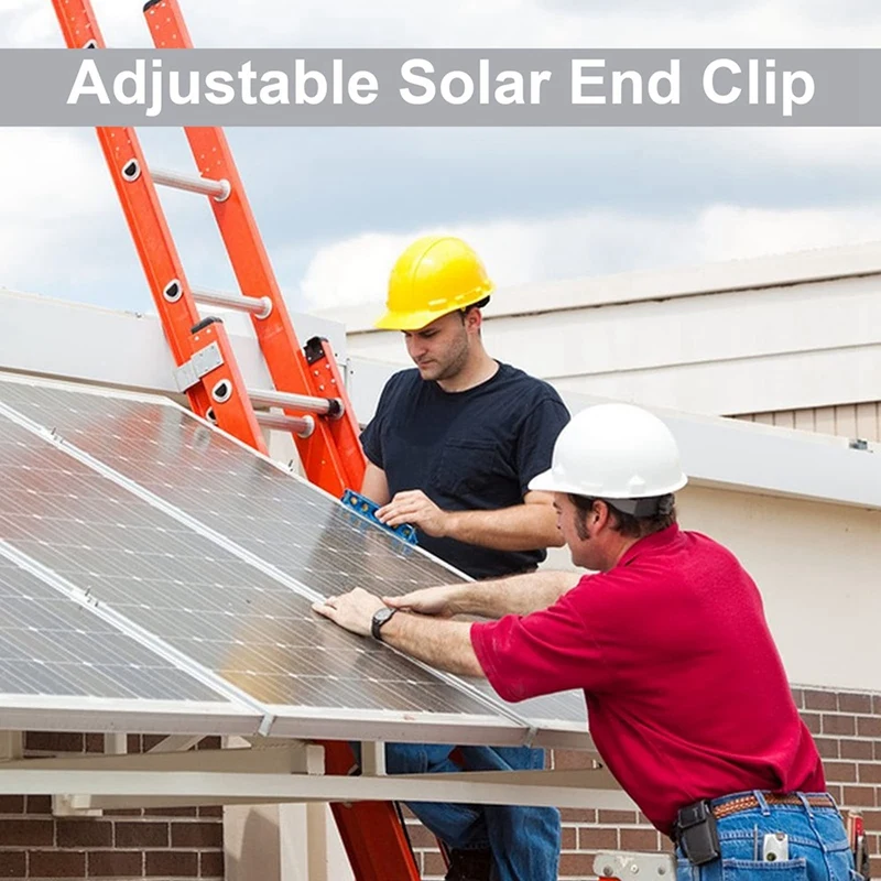 12 Pack Solar Module Holder End Clamp, End Clamp For Mounting Solar Panel, Side Clamp For PV Solar Module Fixings