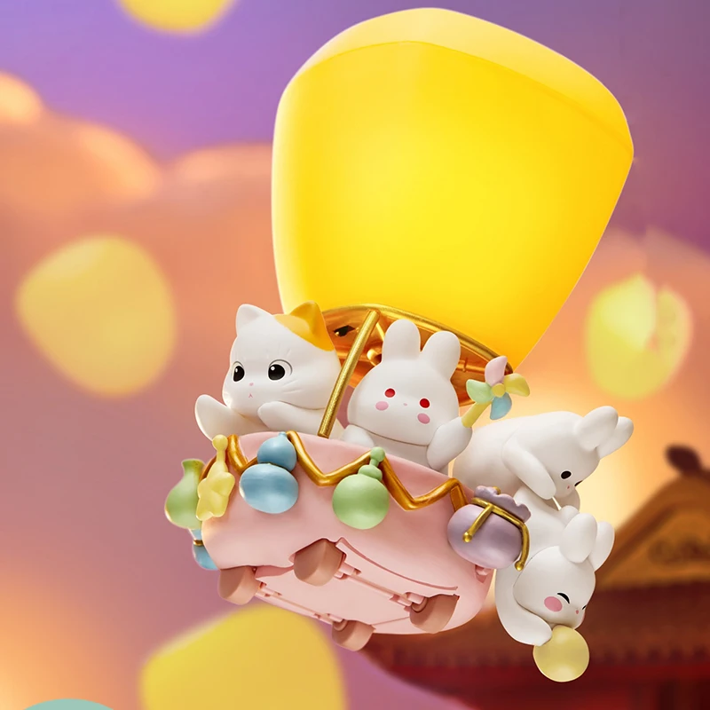 Chat de la cité interdite volant vers la lune, boîte ennemi, figurines d'action Kawaii, boîte mystère, modèle beurre, cadeau d'anniversaire pour fille