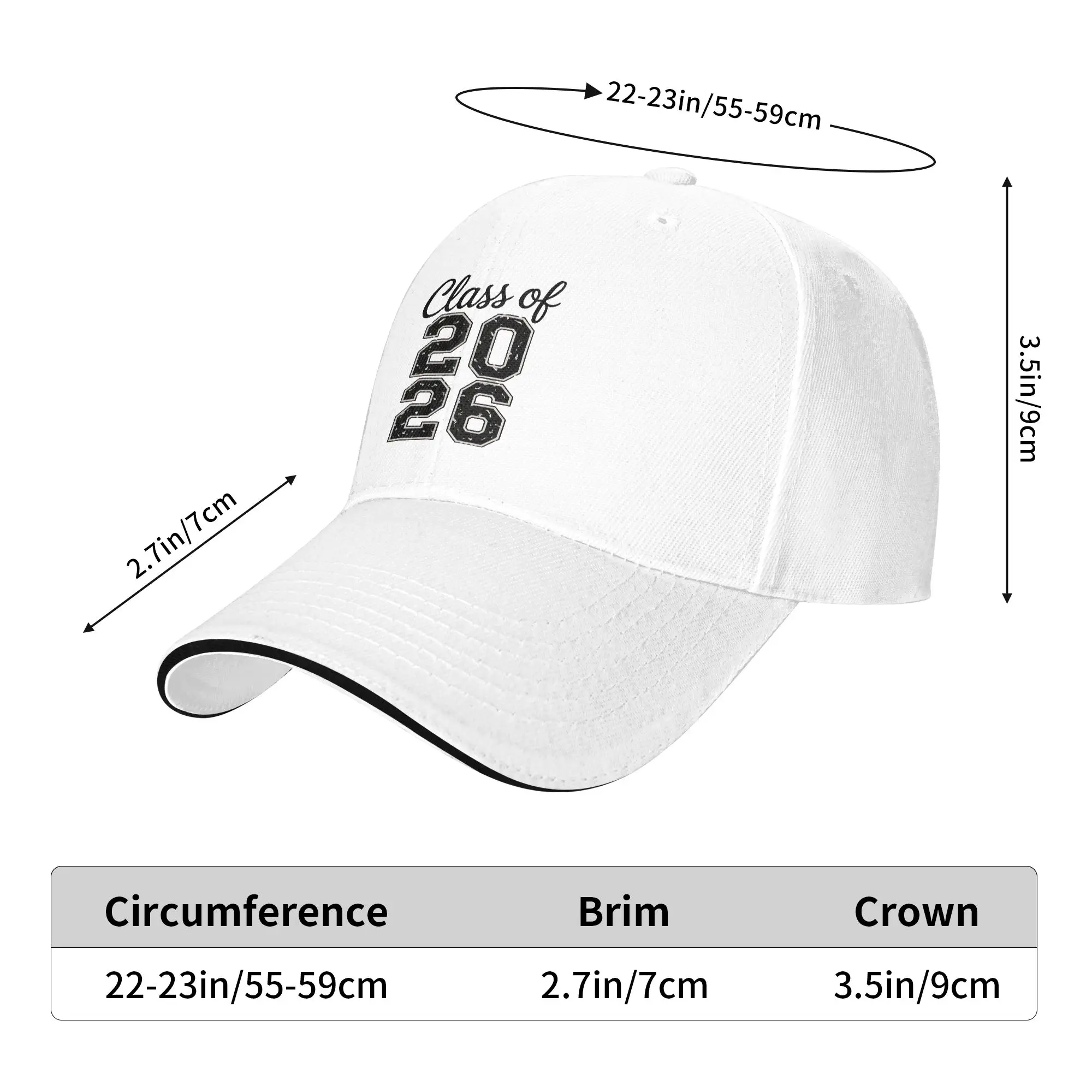 Class of 2026 Senior 2026 Graduation Sun Baseball Cap Summer Unisex Men Trucker Hat Sun-Proof Trendy Running Hippie Baseball Cap