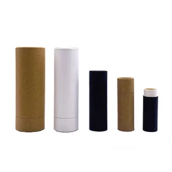 20Pcs Paperboard Lip Balm Tubes Empty Biodegradable Cardboard Lip Gloss Containers Round Paper Packaging Tubes for DIY Cosmetics
