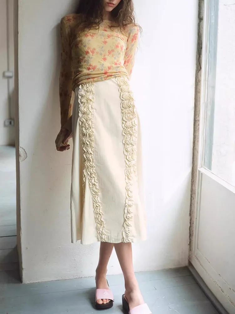 

High-End Floral Print Knitted Top Faionable Slim Fit Spring 2026 New Arrival Women's Ethnic Costume Stage Performance Wear