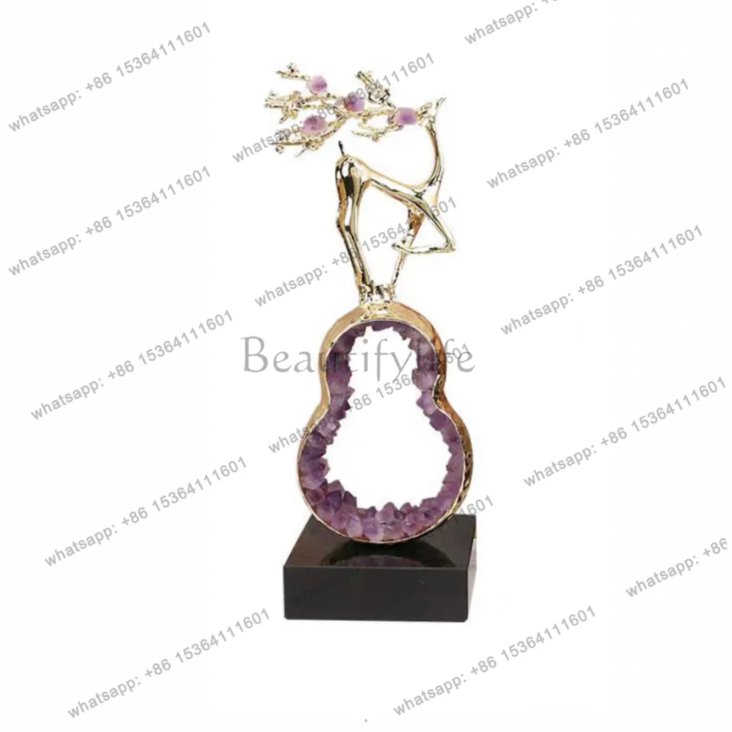 Ornament light luxury fortune high sense crystal gourd living room entrance TV cabinet desktop decoration