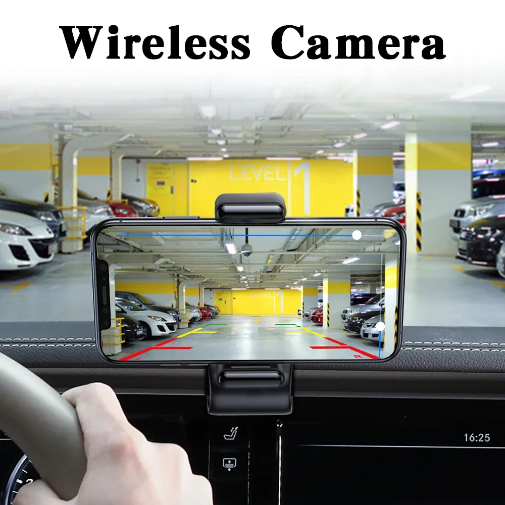 Car WIFI 2.4G HD Front View Camera 150 ° Wireless Night Vision Camera USB 5V Connection, Suitable for Android, IOS, and Radio