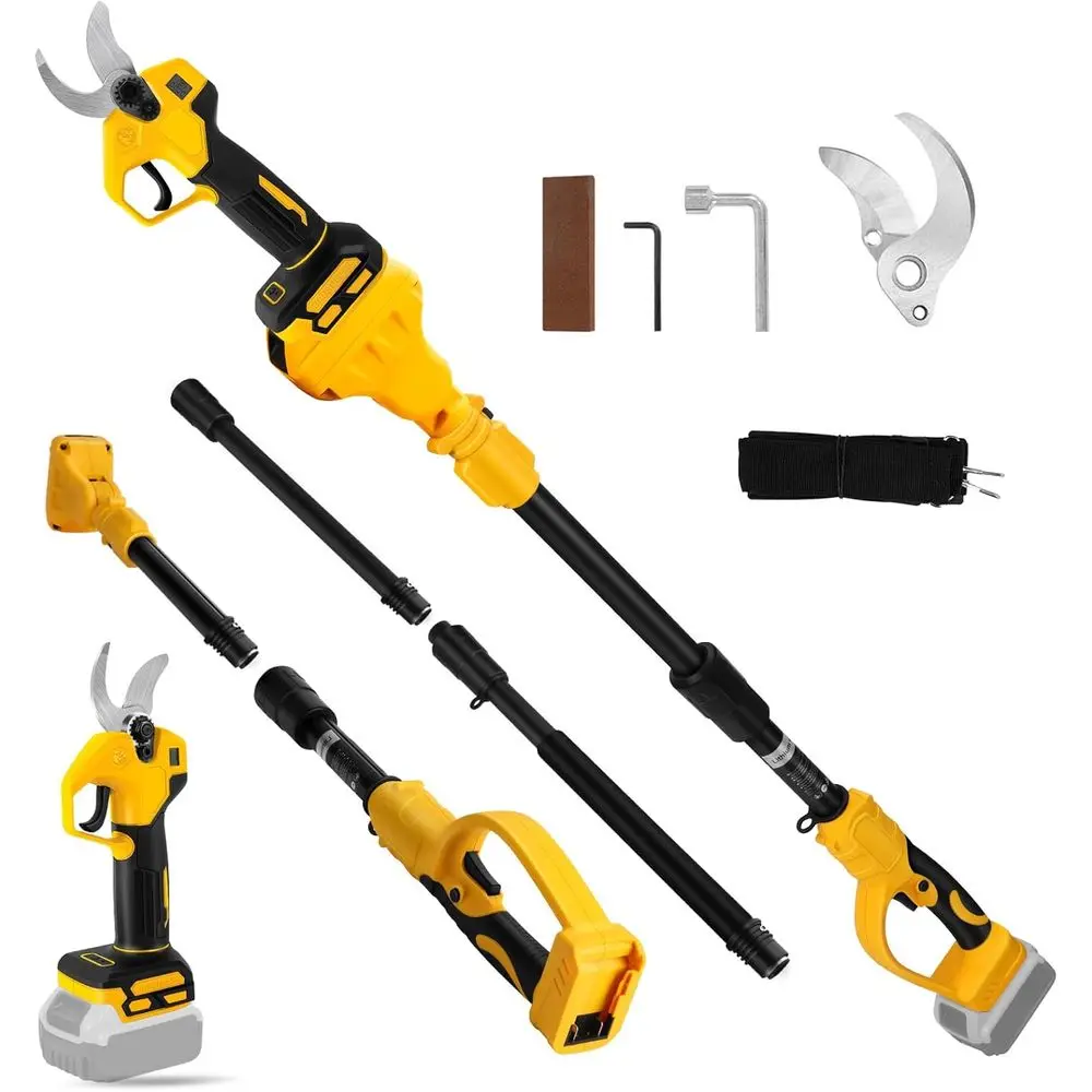 

Аккумуляторные электрические секаторы 20В Max, совместимые с батареями, 2-в-1, беспроводные садовые ножницы с удлинительной штангой 2 м, диаметр реза 30 мм