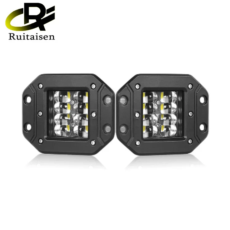 5 Inch 24W6D Lens LED Small Square  Off-road Vehicle Modified Front and Rear Bar Gantry Embedded Spotlight Signal Light