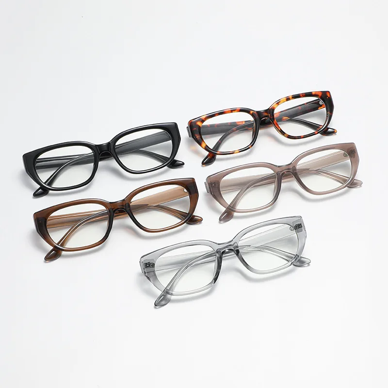 Cat-eye Photosensitive Color-changing Myopia Glasses For Women With Ultraviolet Anti-blue Light Flat Light Mirror 6051