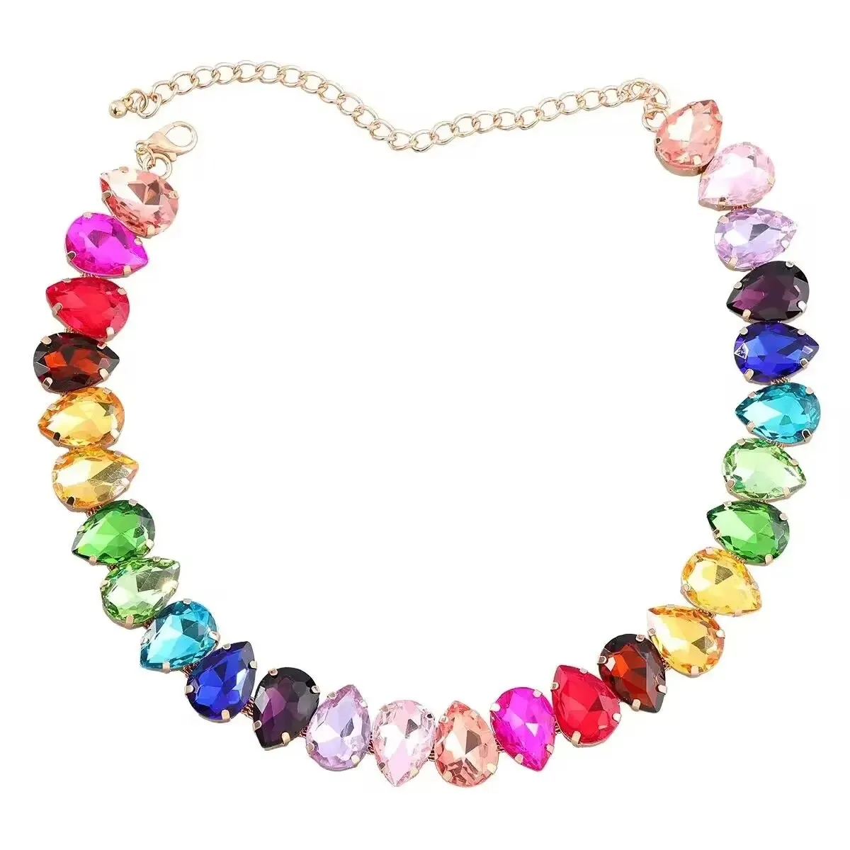 Women's Necklace Drop Shape Rhinestone Clavicle Chain