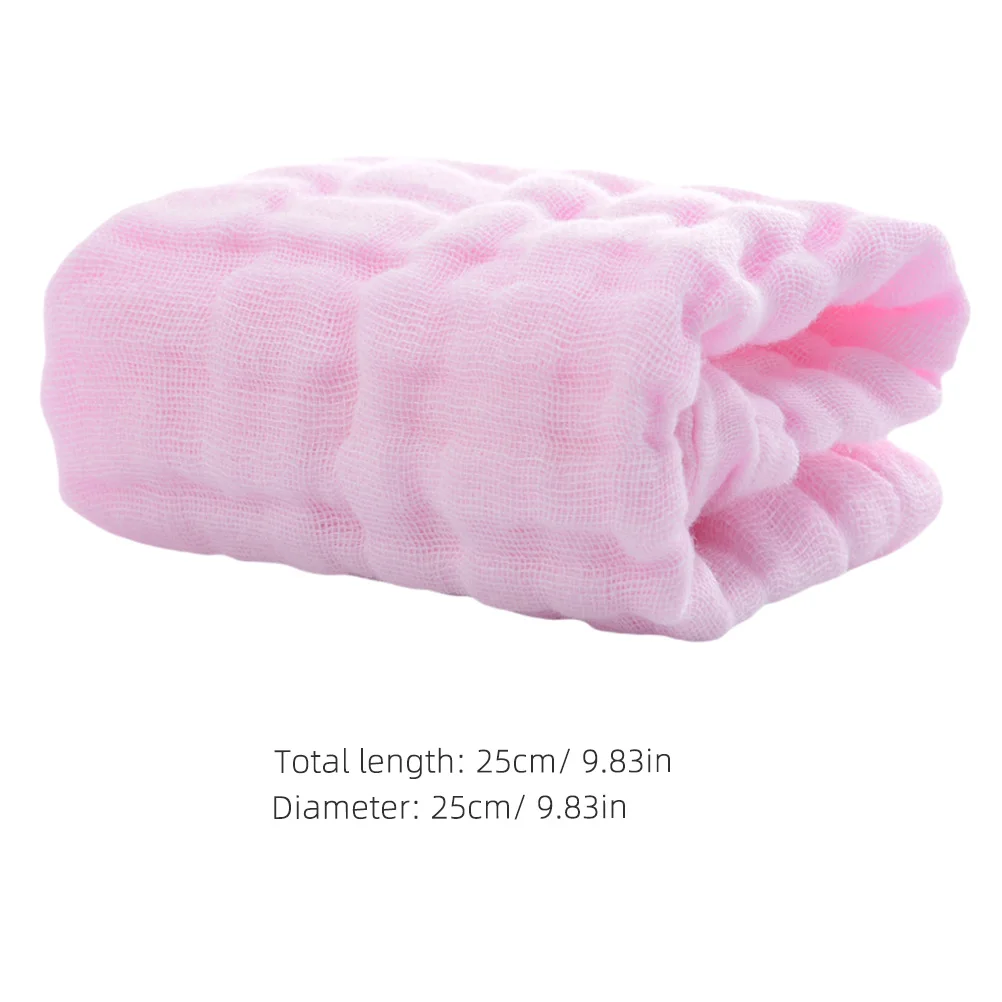

5pcs Pure Towels Muslin Baby Washcloths Pink Newborn Burp Cloths Drool Saliva Hand Towels Easy Wash Dry Soft