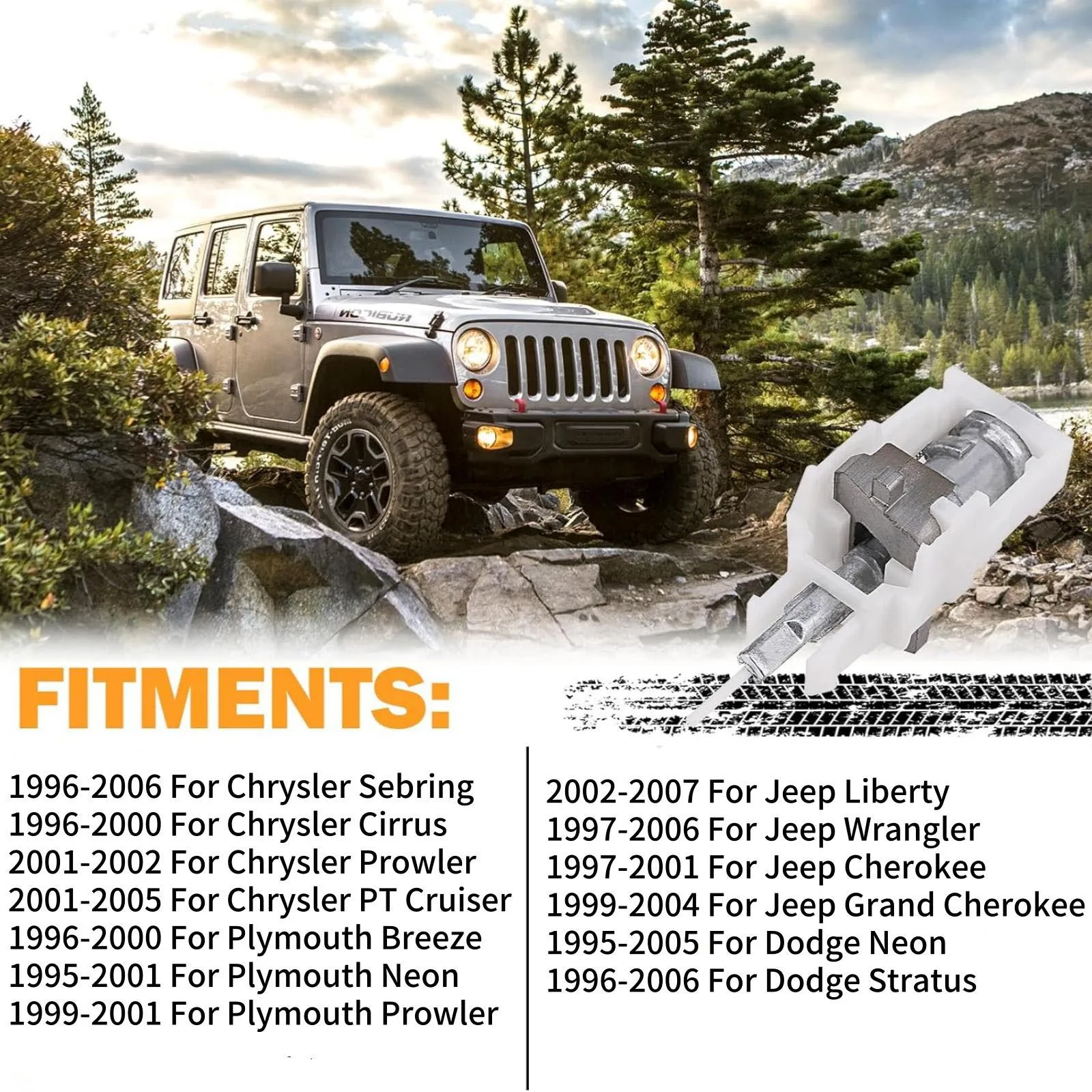 

Ignition Lock Switch Actuator For Jeep Dodge Chrysler 4664099 4664100 4664101 4690492AB 4690492AC 4690493AB Car Accessories