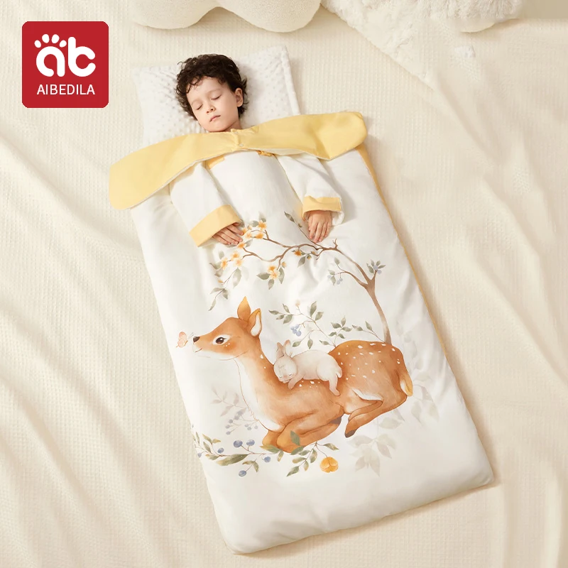 AIBEDILA Winter Thick Cotton Wearable Blankets Baby Duvet Soft Newborn Thermal Comforter Infant Baby Crib Blanket with filler