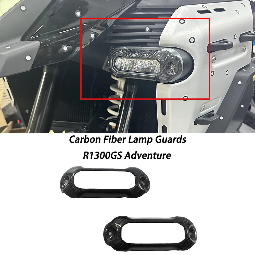 R1300GS ADV 2024 2025 LED Auxiliary Protection Light Motorcycle Accessories Carbon Fiber Lamp Guards For BMW R1300GS Adventure