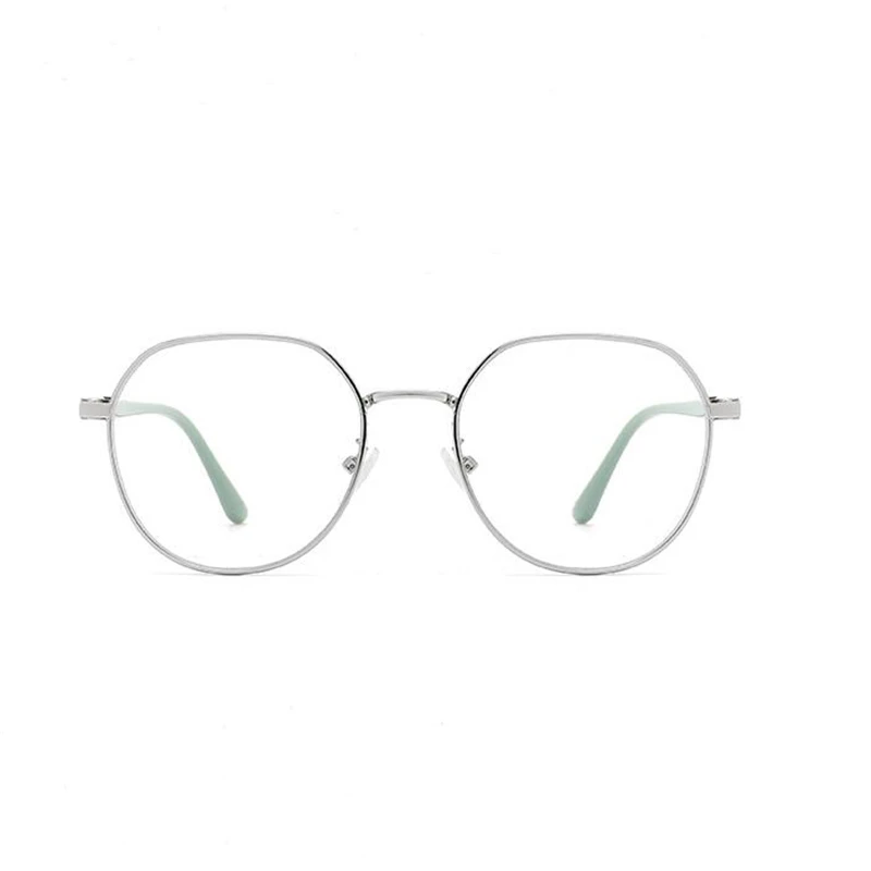 0 -0.5 -1.0 To -4.0 Metal Women Polygon Myopia Glasses With Prescription Silver Frame Student Nearsighted Glasses For Female