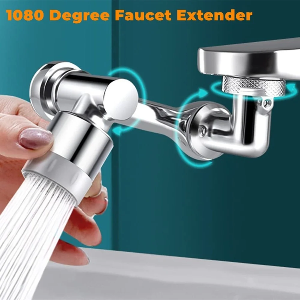 1080° Flexible Kitchen Sink Faucet Extender Splash Filter Bathroom Faucet Aerator Sprayer Attachment Water Tap Nozzle