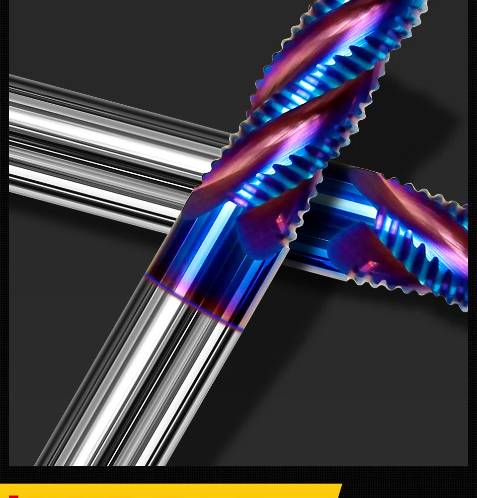 VACK HRC65 Schruppfräser Spiralschaftfräser Hartmetall Wolframstahl Fräser 4 Flöten Metall CNC Werkzeugmaschinen 6 8 10 mm – Detail 4