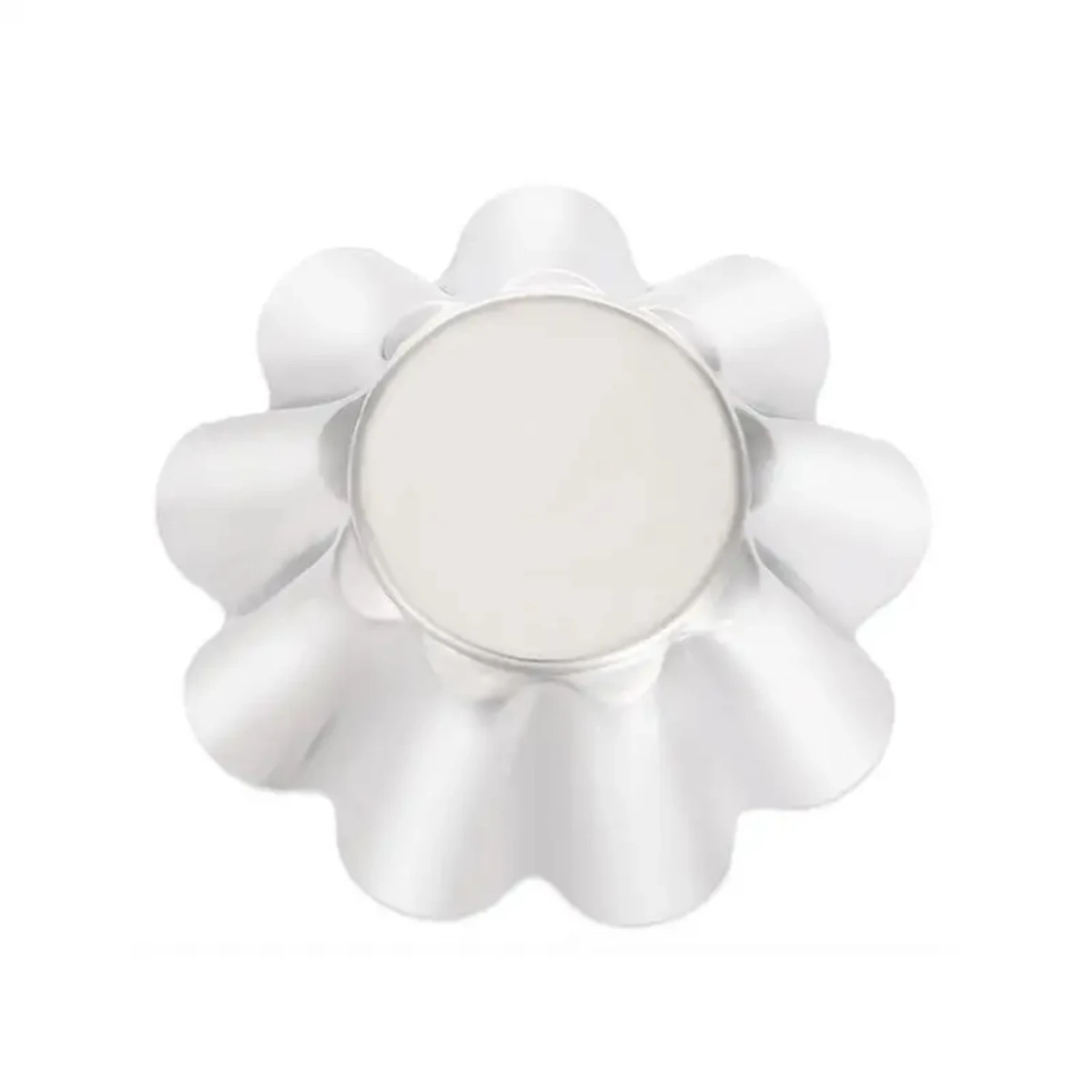 Delicate 6 pcs Stainless Steel Flower Cupcake Muffin Baking Cup Mold - Reusable and Useful Silver Tart Pans Bakeware for Kitchen