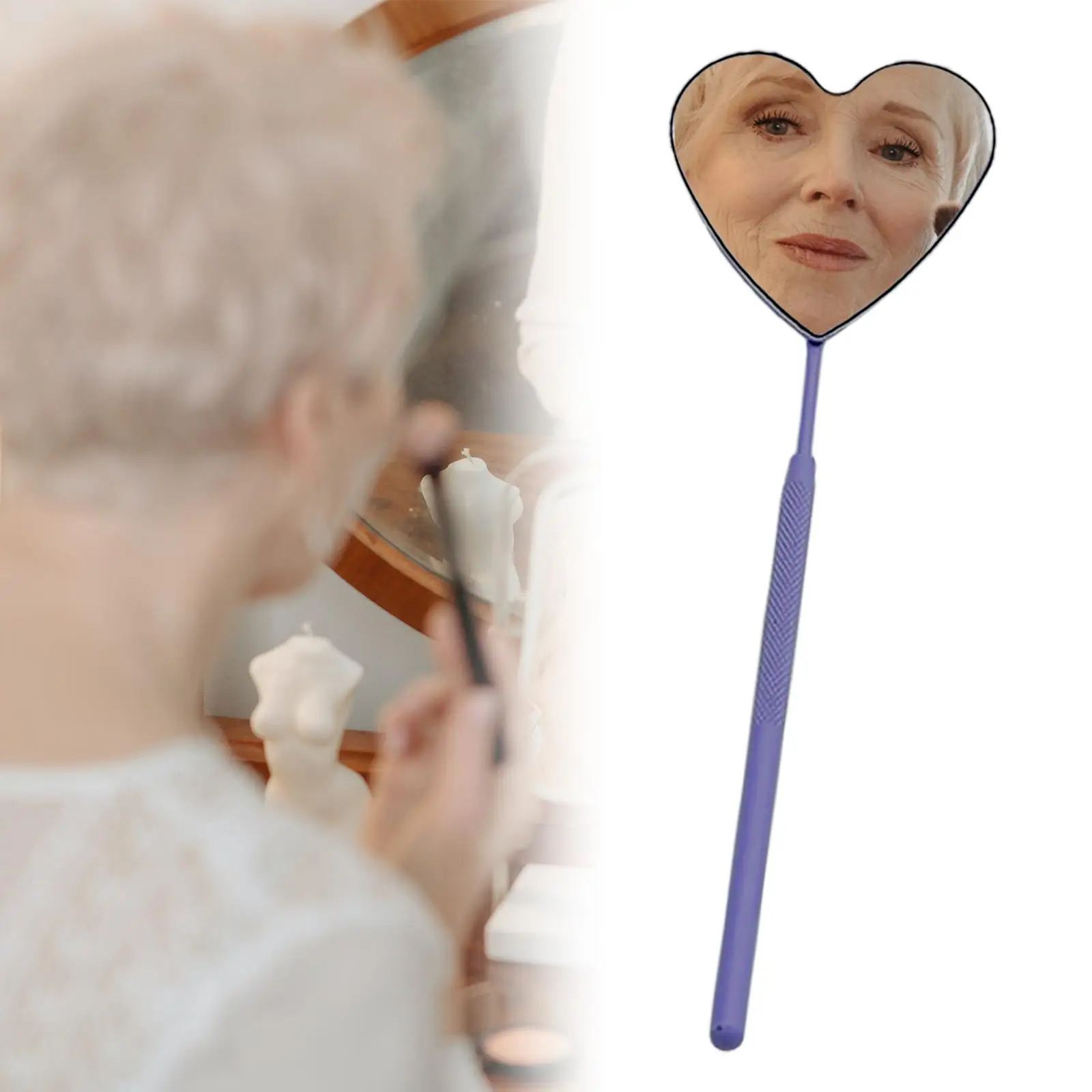 ハート型のまつげエクステミラー HD 視野角 ステンレス鋼の美容ツール サロンやまつげアーティスト向け