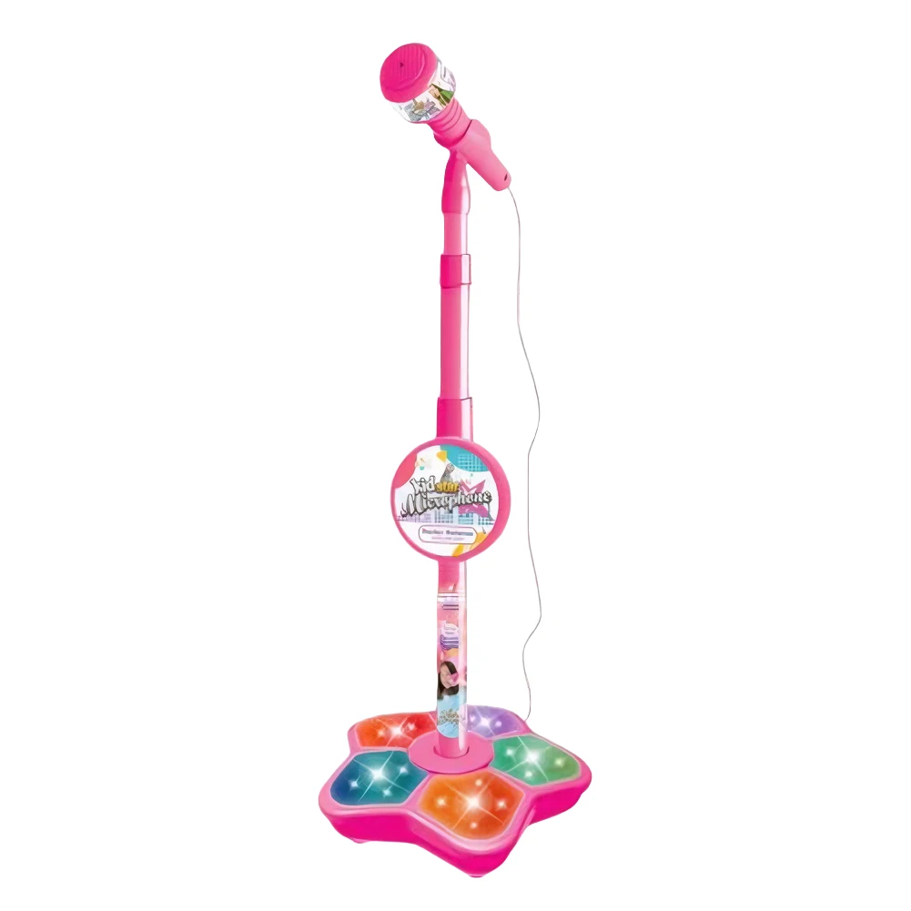 

Brain-Training Educational Toy Height-Adjustable Kids Karaoke Machine with Lights Singing Machine Birthday Gift for Girls Boys