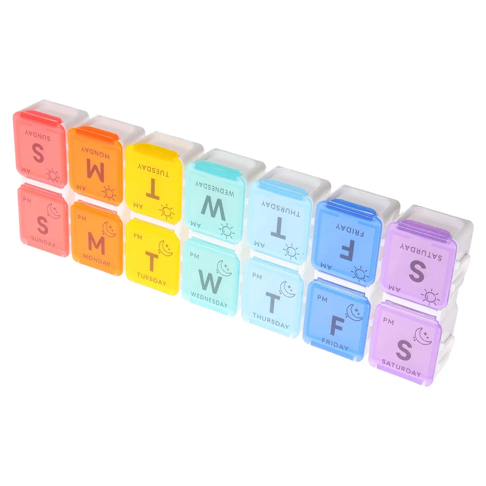 

Portable Lightweight PP Pill Box Organizer with Tight Seal for Travel Outdoor Daily Use Medicine Storage Vitamin Case Small
