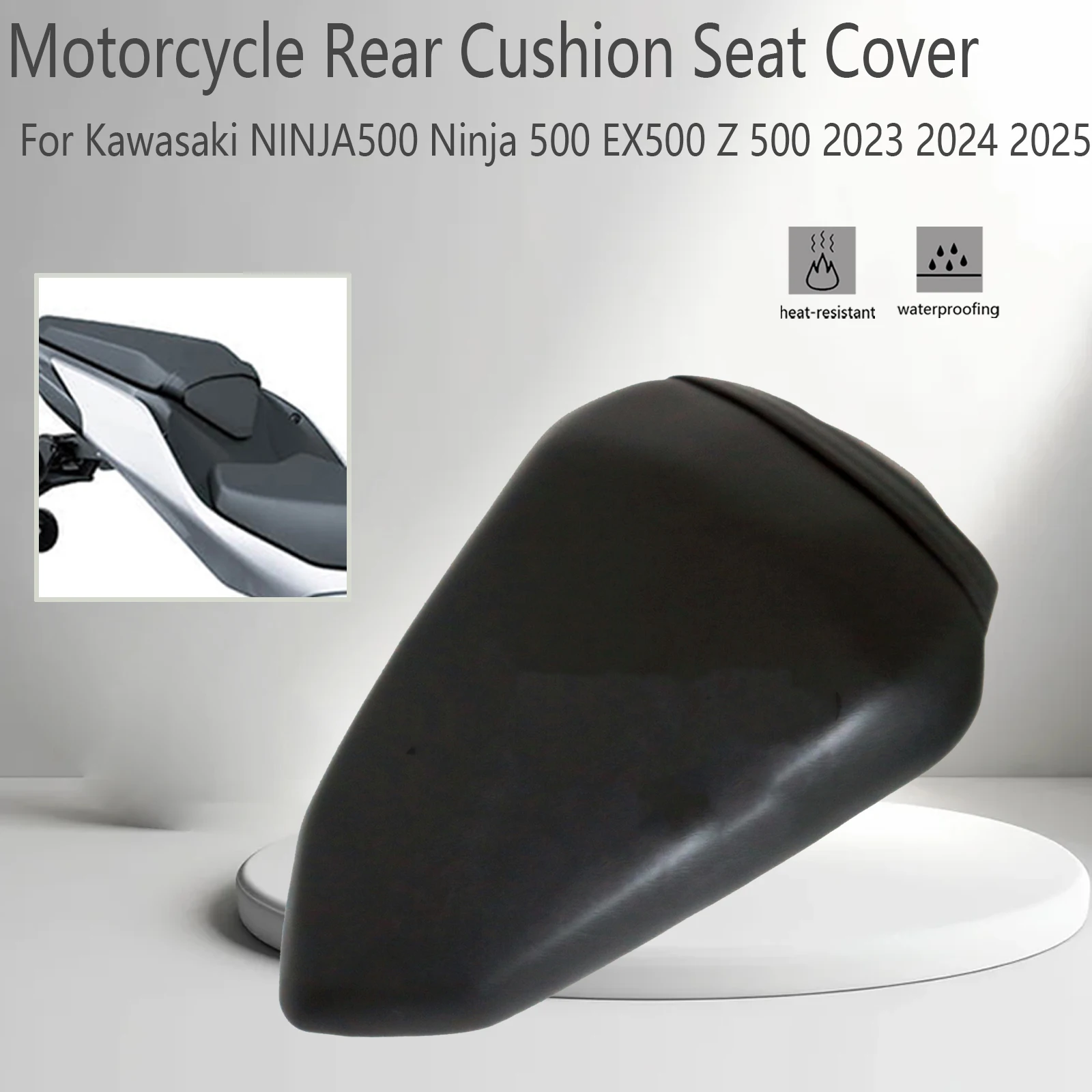

For Kawasaki NINJA500 Ninja 500 EX500 Z 500 Z500 2023 2024 2025 Motorcycle Rear Cushion Seat Cover Passenger Seat Pillion