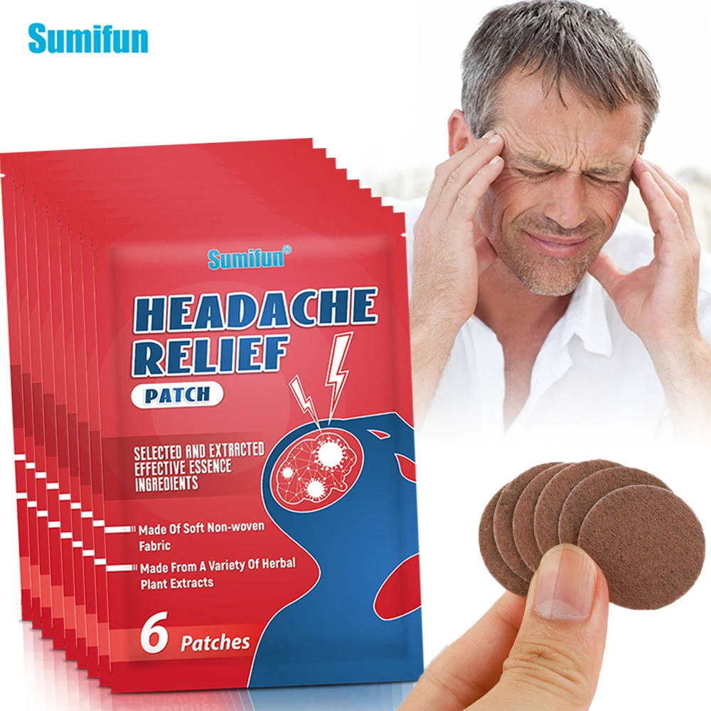 

18/60Pcs Sumifun Migraine Headache Relief Patch Chinese Herbal Medicine Migraine Head Pain Treatment Anxiety Nerve Relax Plaster