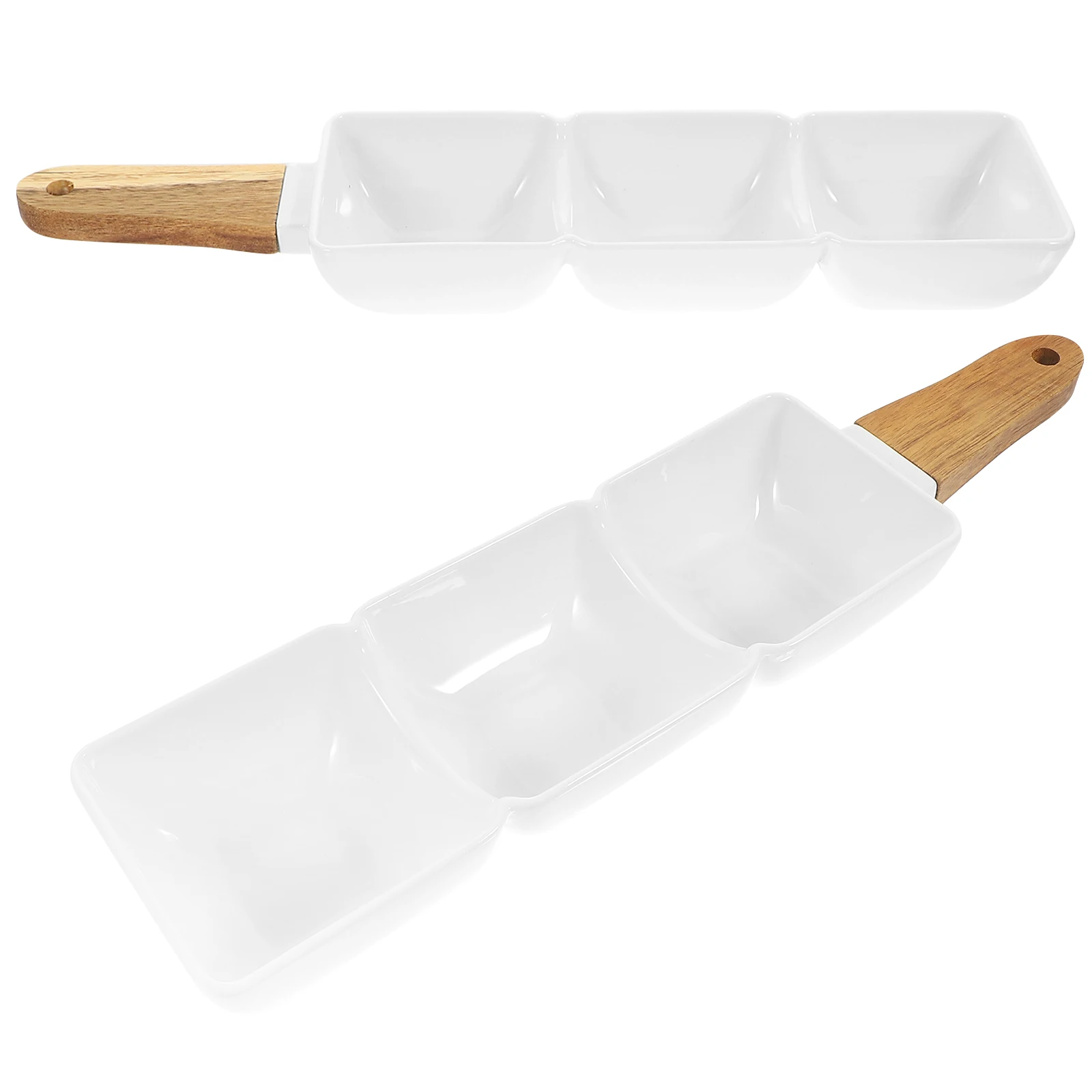 

2pcs Ceramic Snack Bowl With Handle Household Seasoning Bowl Sauce Dipping Bowls For Home Restaurant Hot Pot Food