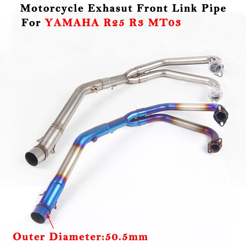 

Slip On For YAMAHA R25 R3 MT03 Motorcycle Exhaust Escape System Modified Muffler 51mm Front Middle Link Pipe Stainless Steel