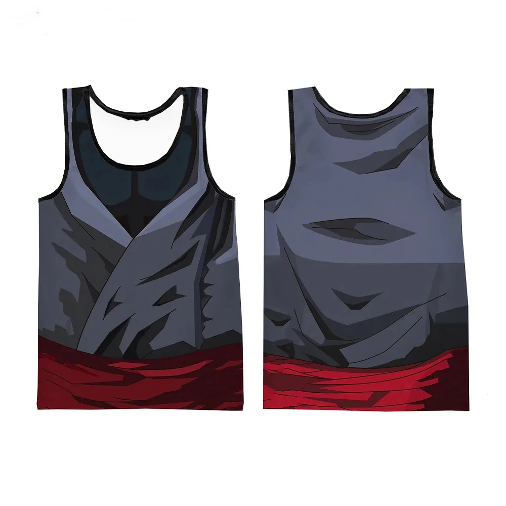 New 2024 Anime Goku Cosplay 3D Tank Tops Men Summer Bodybuilding Streetwear Sleeveless Boys Basketball Jersey Tank Tops