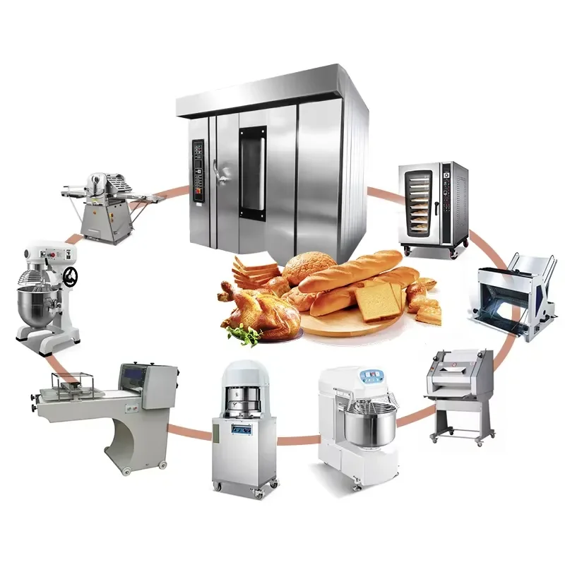 128 Tray Automatic Bakery Snack Machine for Croissant Bread Food Production Line for Making Croissants Nuts Soybean Products