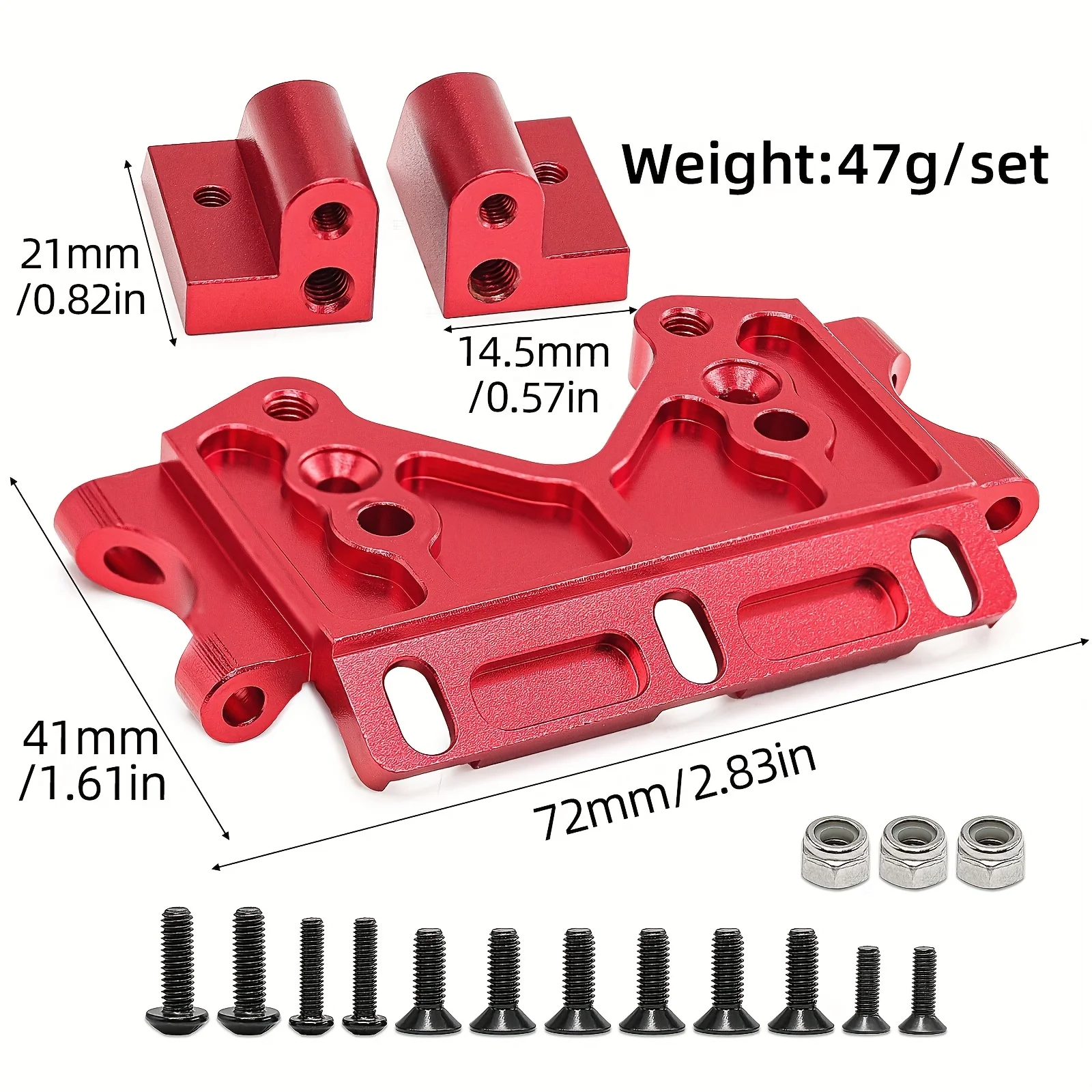 Actualización 1/10 Traxxas Slash 2WD/Bandit/Rustler/Stampede con soporte inferior delantero de aleación de aluminio de primera calidad