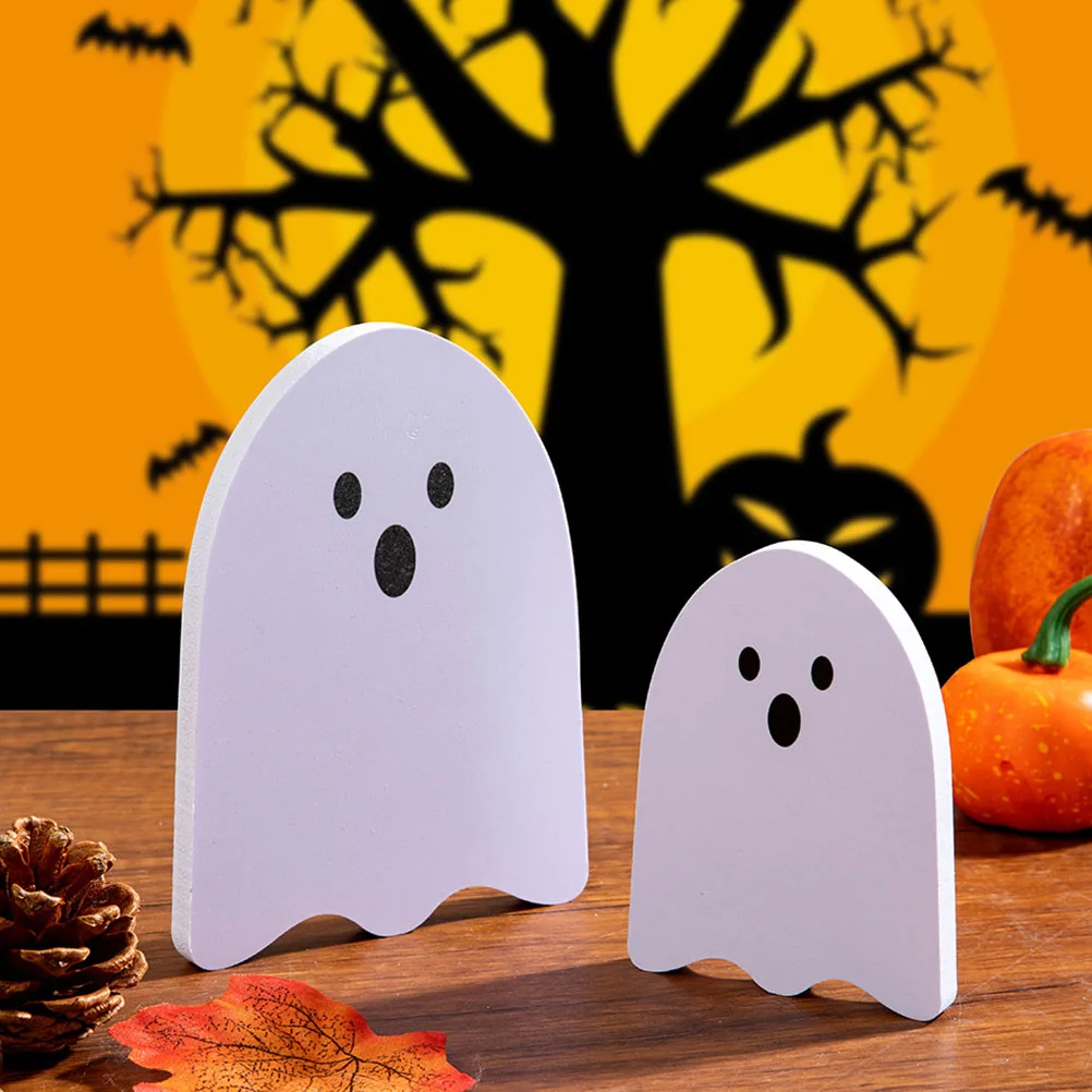 

4Pcs Halloween Ghost Table Centerpieces Traditional Halloween Ghost Decoration Table Ornament Creepy Party Decor