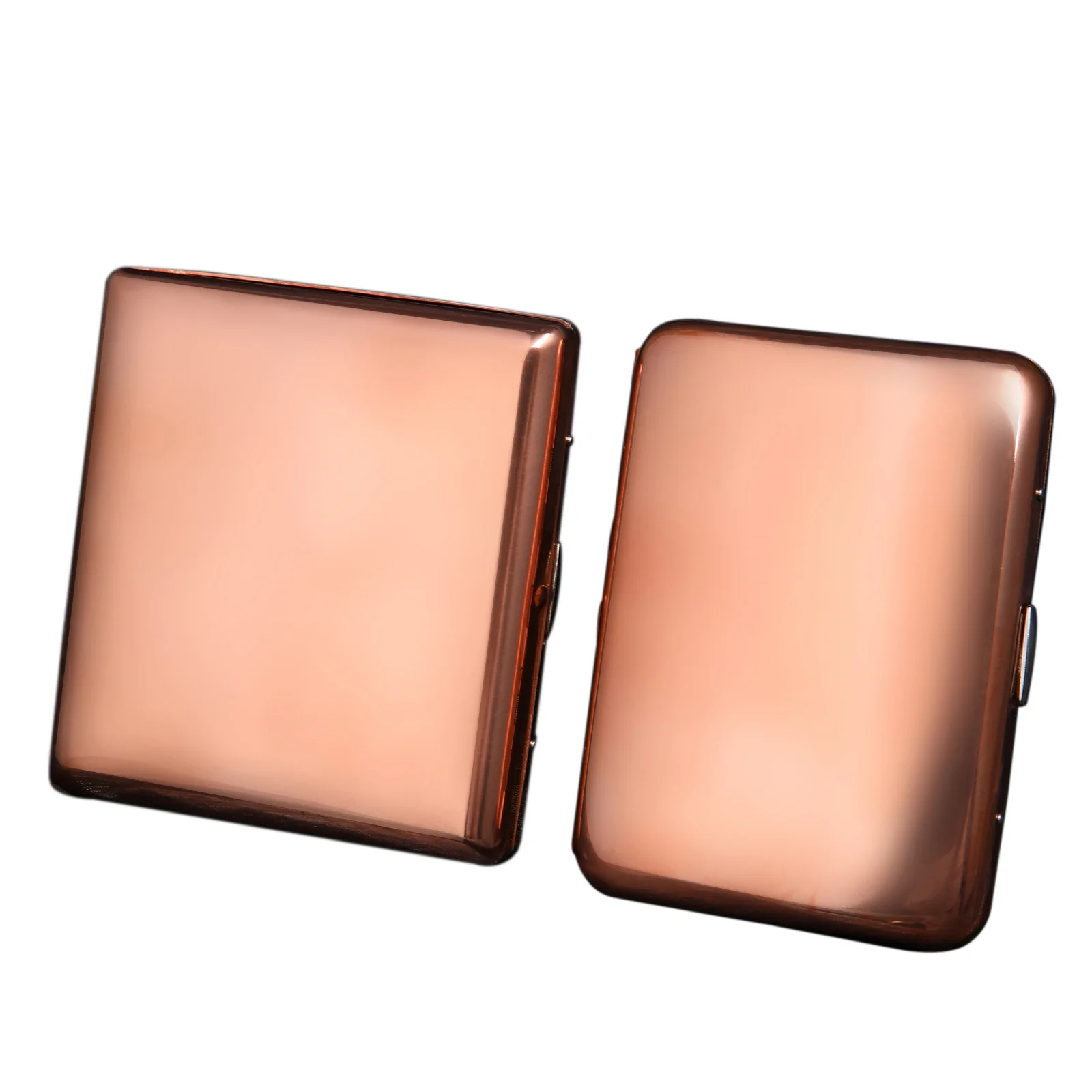 

Copper Cigarette Case for King Size, Holds 16 or 20, Metal Smoking Gift Box for Men